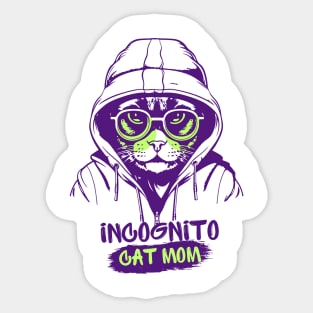 Incognito Cat Mom Sticker